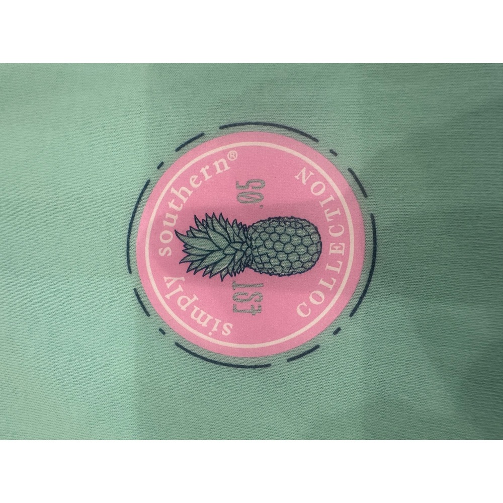 Simply Southern Mint Green Pineapple Simple is Beautiful T-Shirt Large - Picture 4 of 9